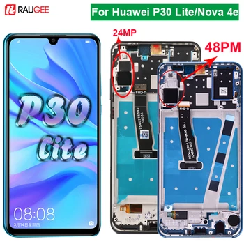 Zaslon Za Huawei P30 Lite Zaslon Mult na Zaslonu na Dotik Zamenjava Za huawei P 30 Lite LCD Nova 4E MAR-LX1M/LX1A Zaslon