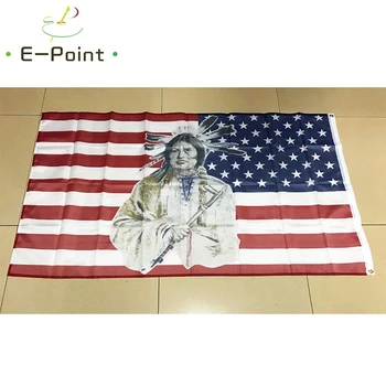 ZDA Materni Indijski Ameriške Zastave, 2*3 m (60*90 cm) 3 m*5 m (90*150 cm) Velikost Božični Okraski za Dom Zastava Banner