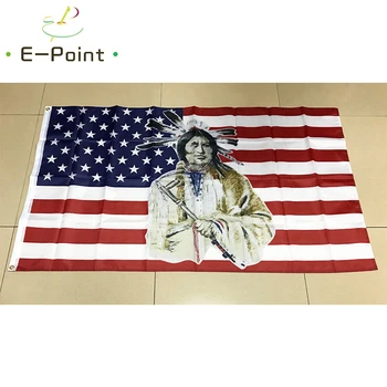 ZDA Materni Indijski Ameriške Zastave, 2*3 m (60*90 cm) 3 m*5 m (90*150 cm) Velikost Božični Okraski za Dom Zastava Banner