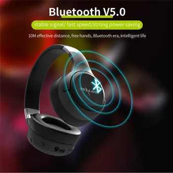 ZEALOT B28 Prenosni LCD Brezžične Slušalke Bluetooth 5.0 Stereo Zložljive Slušalke Avdio za Mp3, Nastavljiv Slušalke z Mikrofonom