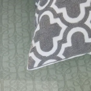 Zeroomade Sivo Geometrijske Vezenje Pillowcases Bombaž Blazine Prevleke Domu Dekorativni Vrgel Blazine, Prevleke Za Dom, Avto 45X45cm