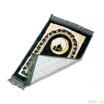 Zgostitev Kašmir Muslimanska Molitev Mat High-end Ženiljska Čaščenja Preprogo 110*70 cm Islamske Musallah Odeje Arabski Anti-slip Mat