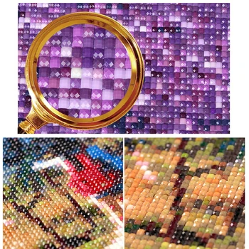 Zhui Star celoten Kvadratni sveder Diamantni slikarstvo Navzkrižno šiv fantek razmišljanje Diamond vezenje Mozaični okras TT