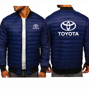 Zimski flis Zgostitev Toplo toplo jakno Toyota Avto Logotip Natisniti Moda Bombaž volna hoodie Moški pulover Zadrgo Jakna