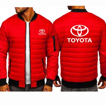 Zimski flis Zgostitev Toplo toplo jakno Toyota Avto Logotip Natisniti Moda Bombaž volna hoodie Moški pulover Zadrgo Jakna