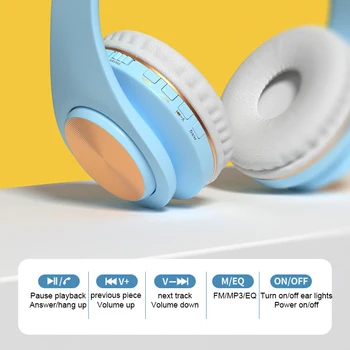 ZK22 Luštna Mačka slušalke bluetooth brezžične Mic Fant Dekle Stereo Bas Slušalke Glasbe Čelada Otrok, Hči Slušalke Slušalke Darilo