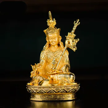 Zlato Zlitine, Cink 15 cm Tranic Budistični Dobavitelji Prekrita Učinkovita Bodhisattva Padmasambhava Lotus Dajanje Dom/Pisarna Dekoracijo