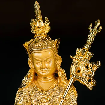 Zlato Zlitine, Cink 15 cm Tranic Budistični Dobavitelji Prekrita Učinkovita Bodhisattva Padmasambhava Lotus Dajanje Dom/Pisarna Dekoracijo