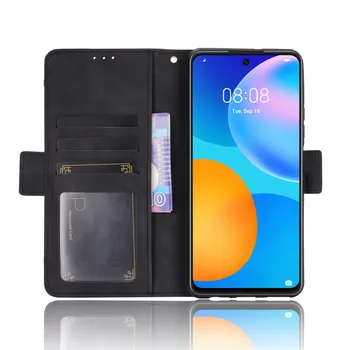Zložljivo Stojalo Trdno Usnje Luksuzni Denarnice Primeru za Huawei P40 P30 P Smart Ž 2020 Y5P Y6P Mate 30 40 Pro Celotno Telo, Pokrov