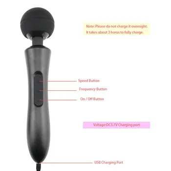 Zmogljiv Super Velik Telo Massager Vibrator Močne Vibracije Sex Igrače za Ženske AV Vibratorji Klitoris Stimulator za Odrasle