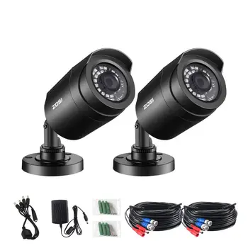 ZOSI 2pcs/veliko 1080P HD-TVI 2MP CCTV Varnostne Kamere ,65ft Night Vision ,Prostem Whetherproof Domov Nadzor Fotoaparat Kit