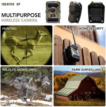 Zunanji 2G MMS SMTP Digital Night Vision Lovske Kamere Surveillance1080P HD IR Flash IPX66 Nepremočljiva Wildlife Past Igra Cam