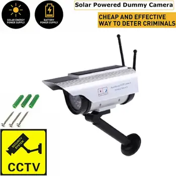 Zunanji Lažne Kamere Home Security Video Nadzor Lutke Kamere Cctv Kamera Mini Kamere, Baterije Utripa LED Sončne Energije