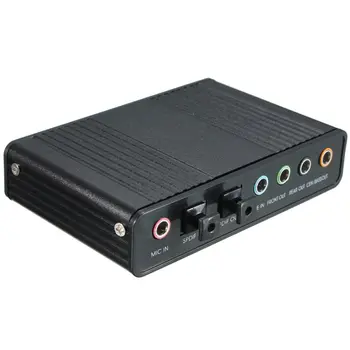Zunanji USB 5.1 3D Zvočno Kartico Virtualni 7.1 Kanalni Pretvornik Kabel