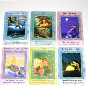 Čarobni morske deklice in Delfinov Oracle Kartice 44-Kartice PDF Vodič vam pomaga manifest ciljev življenjski namen Divinely zgleduje sanje