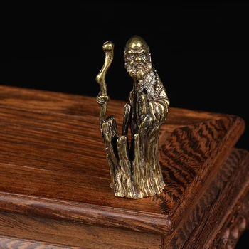 Čisti Baker Darma Kip Bude Miniaturni Ornament Medenina Drevo Telesa Figur Pisarne Dekoracijo Doma Dekor Obrti Dodatki