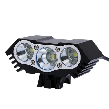 Črna Nepremočljiva Kolo Svetlobe 7500 Lumen 3X T6 LED Kolo Sprednji Žarometi Žaromet Baklo Samo Lučka Ni Baterija