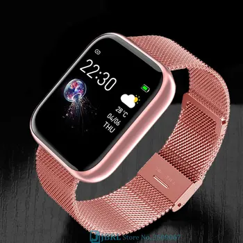 Šport Pametno Gledati Moški Ženske Smartwatch Za Android IOS Elektronika Pametna Ura Fitnes Tracker Poln na Dotik Bluetooth Smart-gledanje