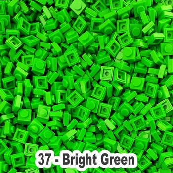 Št. 37, Svetlo Zelena Izobraževalne Gradnja Igrače, Plastične Majhne Stavbe Opeke Pribor 1X1 Ploščo Bloki Pixel Art za Odrasle