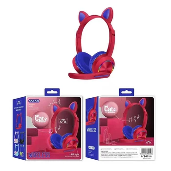Žareče Mačje Uho Slušalke Brezžične Bluetooth Otroci Slušalke Srčkan Slušalke Za Hčere Dekleta Darila Z Mic Podpira TF Kartice