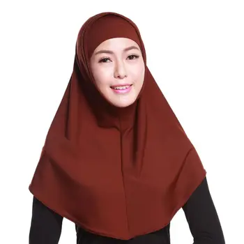 Ženska 2 Kosa Barva Amira Jersey Muslimanska oblačila Hidžab Mehko Bombažne Stretch Glavo, Šal Cev z Notranjo Underscarf Skp Kapuco Novo 2021
