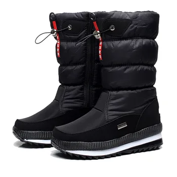 Ženska, zimski čevlji, debele plišastih vodotesno zadrgo non-slip škornji ženske zimske čevlje botas mujer Ženske snow škornji platforma čevlji