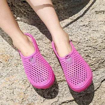 Ženske Copate Japonke Ženske Hot Pink Plaži Sandali Votlih Iz Priložnostne Dihanje Copate Stanovanj Čevlji Na Prostem Mehki Čevlji