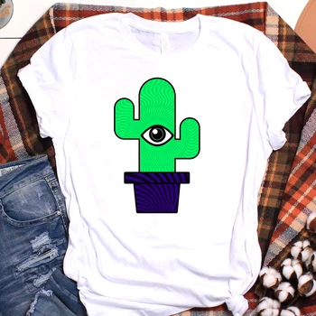 Ženske Kaktus Srčkan Rastlin Mama Mama Modni Tisk Ženske Grafični Top Tshirt Oblačila T Tee Ženska Ženska Oblačila Majica T-shirt