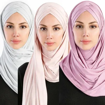 Ženske Muslimanskih Trdna Dres, Šal Dolgo Headscarf Cover-up Klobuk Zaviti Šal Skromnost Turban Skp Instant Underscarf Enostavno Pripravljena za nošenje