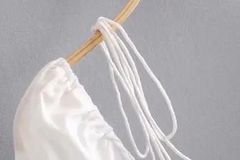 Ženske Poletne Bele Obleke 2019 Nov Modni Bombaž Ruffles Poševnica Vratu Elastično Telo Vitko Dekle Mini Obleke Feminino Vestidos