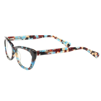 Ženske Premije Tortoise Cateye Očala okvirji za ženske Acetat Moda lahki eyeglass okvir Vzorec Rx Očala Okvirji
