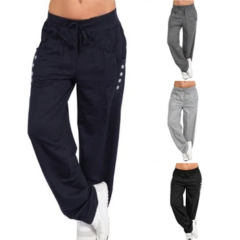 Ženske ' s plus velikost 5XL priložnostne dolge hlače športne hlače modni fitnes vrvico hlače na prostem teče dolge hlače