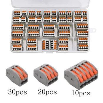 Žico Priključek Terminal Blok Set za enkratno uporabo Električni Kabel, hitri priključek univerzalno kompaktno terminal plug-in0.08-2.5mm2 Kompleti