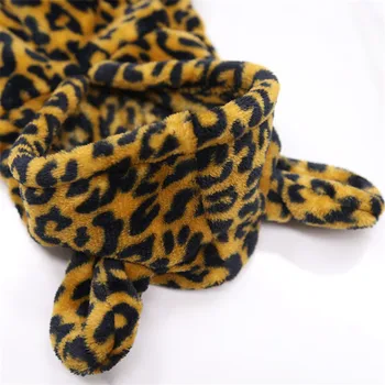 Žival Pes Mačka Obleko Luštna Cheetah Kostume Plašč Pozimi Toplo Runo Oblačila za Majhne Pse Mucek Hoodie Kuža Pes Oblačiti